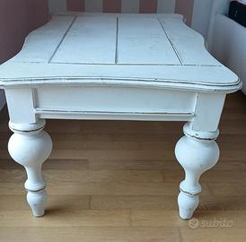 Tavolino bianco da Salotto Shabby Chic
