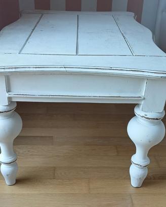Tavolino bianco da Salotto Shabby Chic