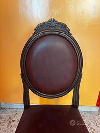 Set 4 sedie classiche con schienale ovale – stile 