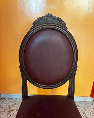 Set 4 sedie classiche con schienale ovale – stile 