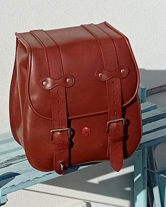 Borsa in cuoio per moto custom