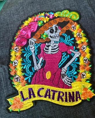 Toppa ricamata messicana Catrina teschi teschietti