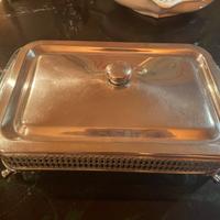 Pyrex in silver plate