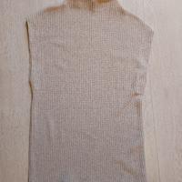 Maglioncino smanicato beige Zara taglia S