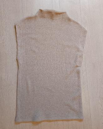 Maglioncino smanicato beige Zara taglia S