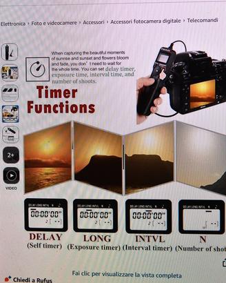 PHOLSY Fotocamera Telecomando Timer