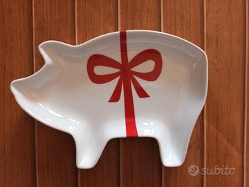 Vassoio ceramica maialino