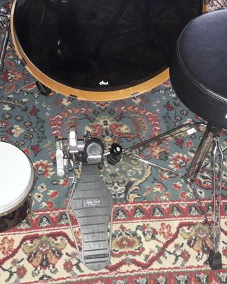 Sgabello batteria,pedale, bongos
