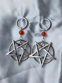 orecchini pentacolo witchy dark gothic alt