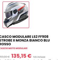 Casco modulare ls2 strobe 2 nuovo di zecca 
