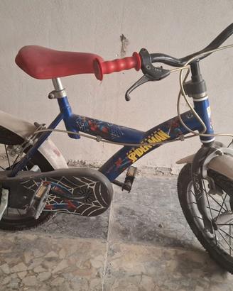 Bicicletta per bambini Spiderman con rotelle