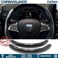 COPRIVOLANTE per DACIA Effetto FIBRA CARBONIO Nero