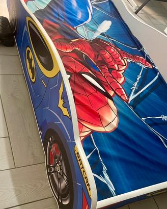lettino per bambini Batcar 140x70 con materasso