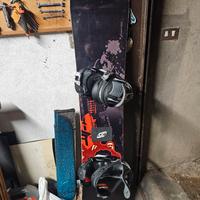 Tavola Snowboard 160cm crazycreek+sacca+attacchi