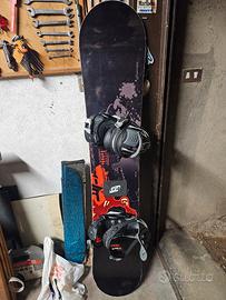 Tavola Snowboard 160cm crazycreek+sacca+attacchi