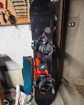 Tavola Snowboard 160cm crazycreek+sacca+attacchi