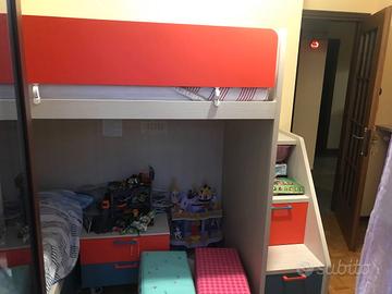 Letto a Ponte + Armadio a L Camerette NIDI