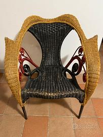 Poltrona Liba (o Prorok) di Driade in rattan