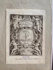 Incisione XVII Secolo Carlo Arciduca d'Austria
