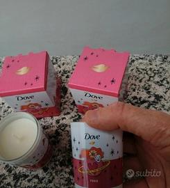 candele profumate alla rosa DOVE 