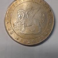 Moneta 5 lire Repubblica Veneta 22 marzo 1848