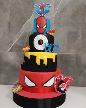 torta scenografica spiderman 