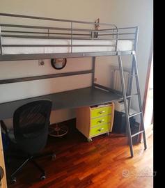 letto singolo a soppalco IKEA