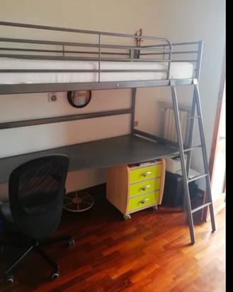 letto singolo a soppalco IKEA