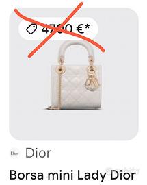 mini borsa dior nuova