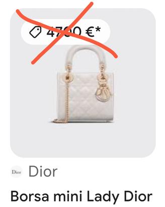 mini borsa dior nuova