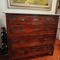 Cassettone, Comò in Noce listellato di inizio 900"