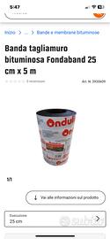Banda tagliamuro bituminosa