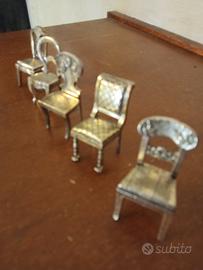 sedie metallo per casa bambole 