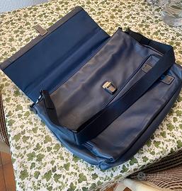 Borsa lavoro Piquadro in pelle blu