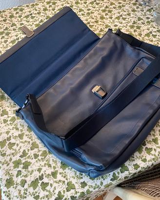 Borsa lavoro Piquadro in pelle blu