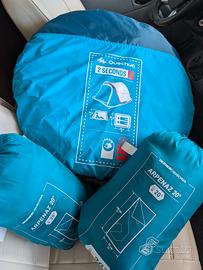 Tenda Decathlon 2 posti e sacchi a pelo