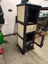 stufa a legna nordica con forno + canna fumaria 