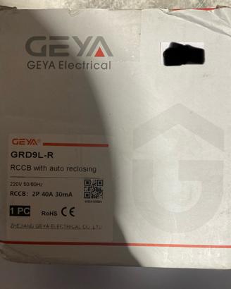 Salvavita GEYA GRD9L-R con riarmo automatico nuovo