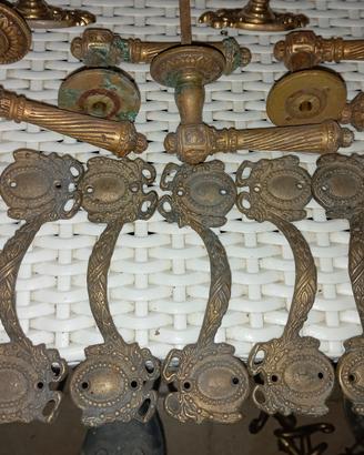 lotto lampade maniglie ecc ottone