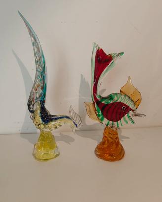 Vetro Murano Pesce e Uccello