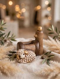 fontanella con pecora presepe Thun serie classica 