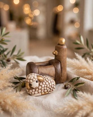 fontanella con pecora presepe Thun serie classica 
