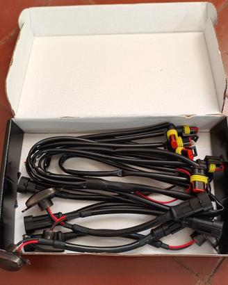 Set Luci Black x6 Led Arancioni 12v griglia auto