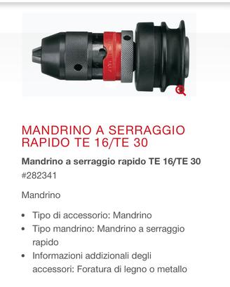 HILTI mandrino a serraggio rapido TE16/TE30