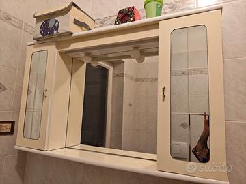 Mobile bagno con specchio e pensile – 100 cm 