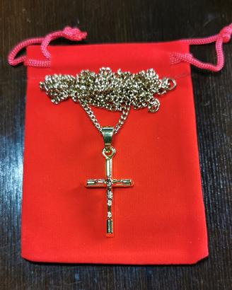 Collana con Crcifisso acciaio inossidabile