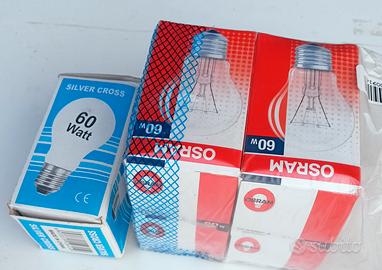5 lampade ad incandescenza 230V 60W  a goccia E27