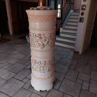 Stufa di ceramica La Castellamonte h 170 diam 60