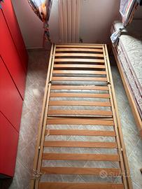 Rete singola a doghe in legno