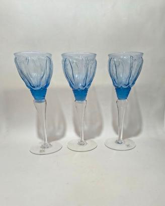 Splendido set di 3 bicchieri da vino/acqua in vetr
